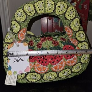 India Boutique Vibrant Fruit Beaded Shoulder/hand Bag